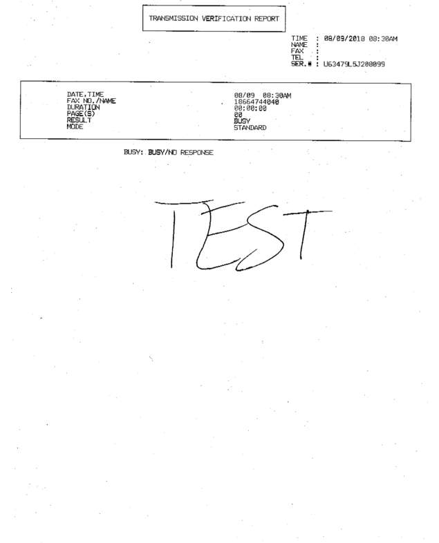 Fax page