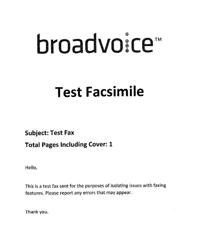 Fax page