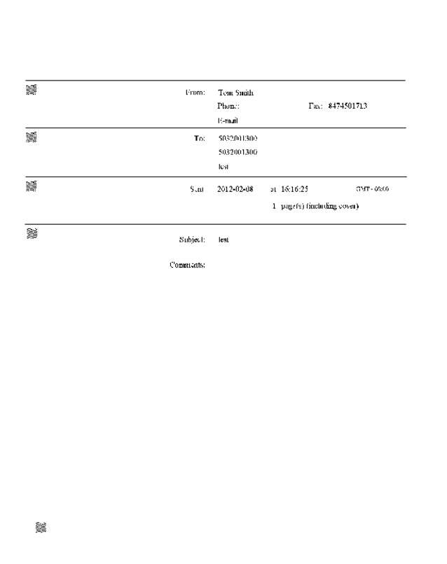Fax page