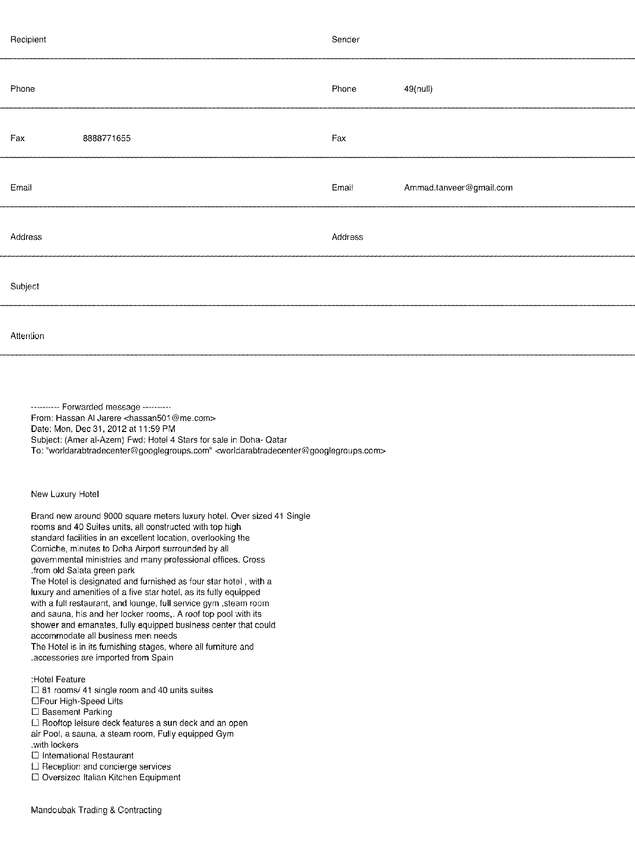Fax page