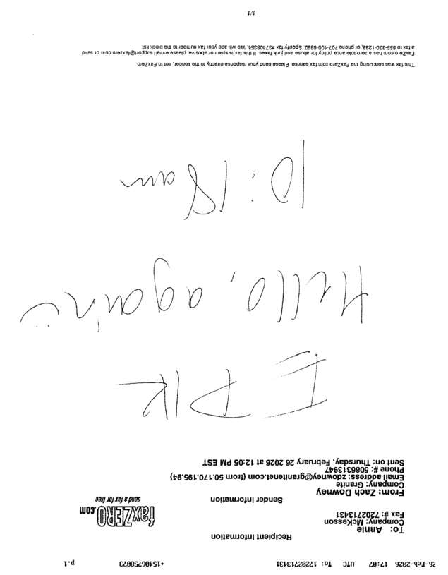 Fax page