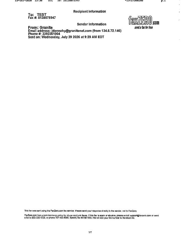 fax page