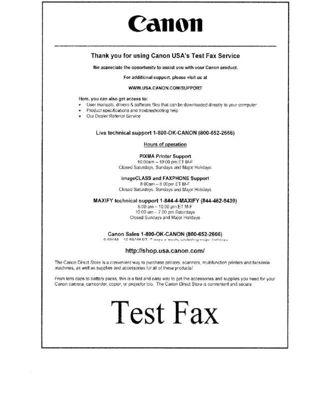 Fax page