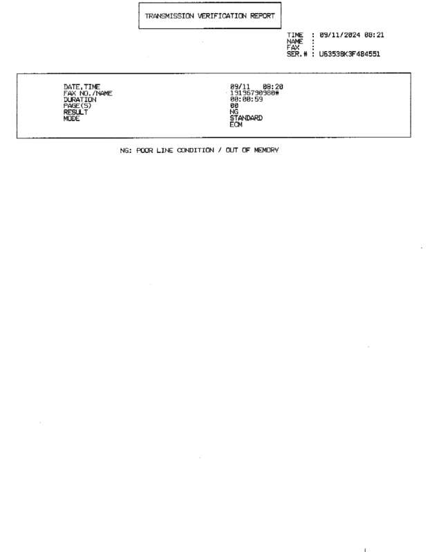 Fax page