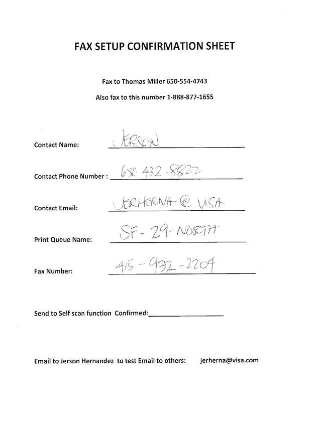 Fax page