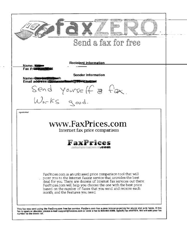 Fax page