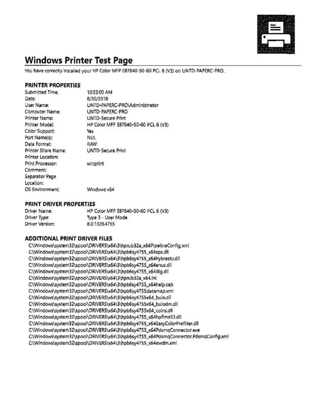 Fax page