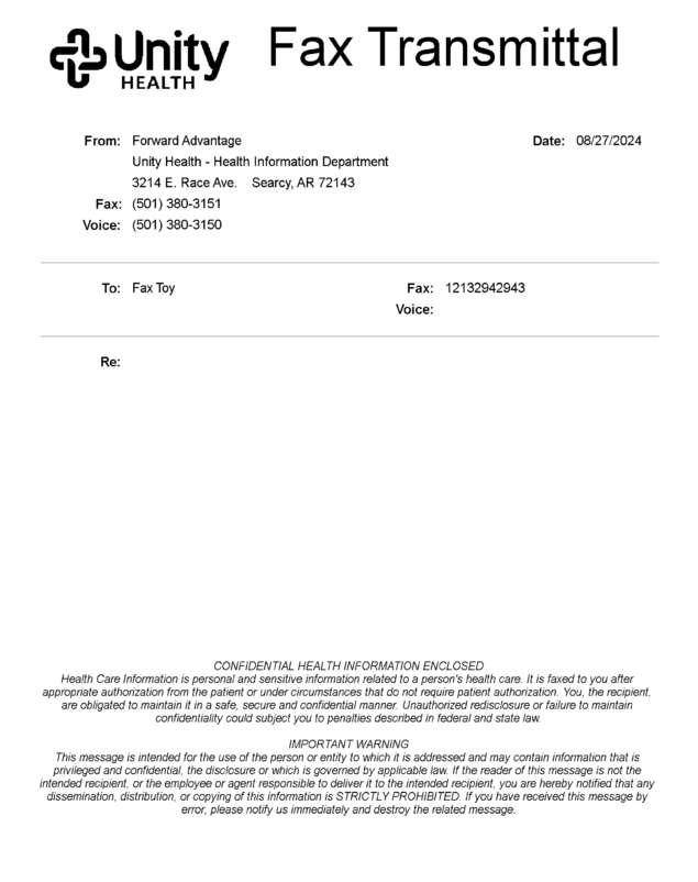 Fax page