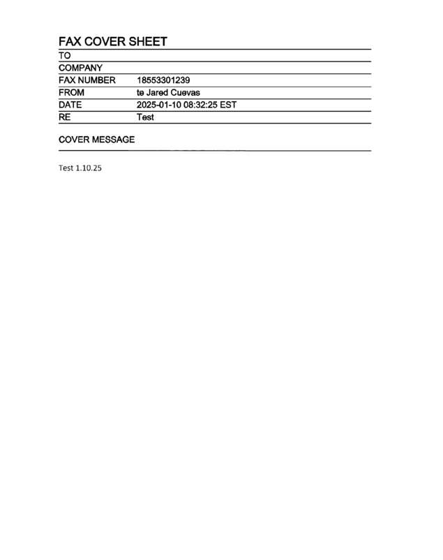 Fax page