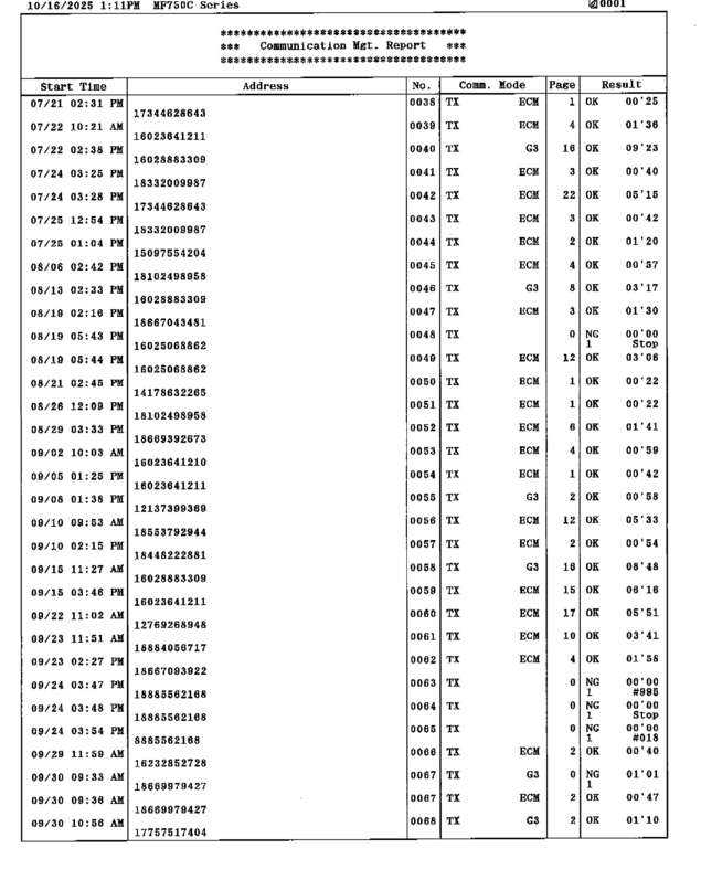 fax page
