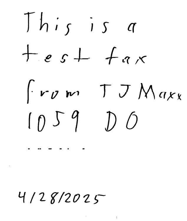 Fax page