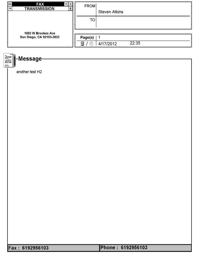 Fax page
