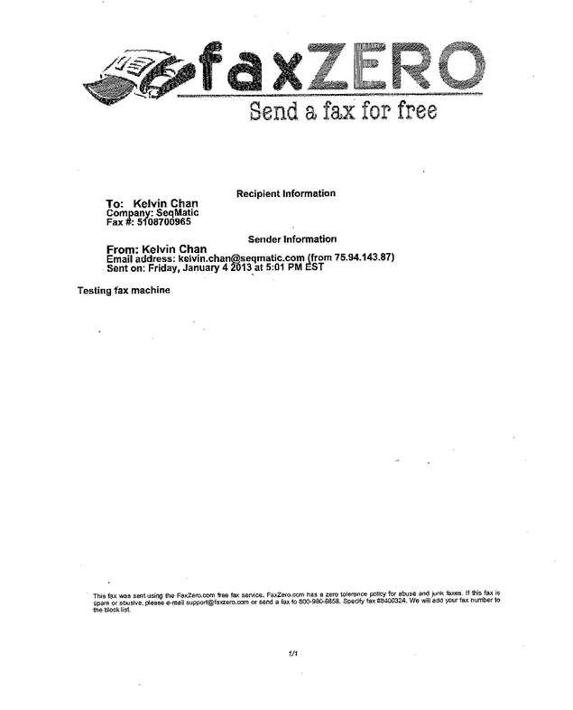 Fax page