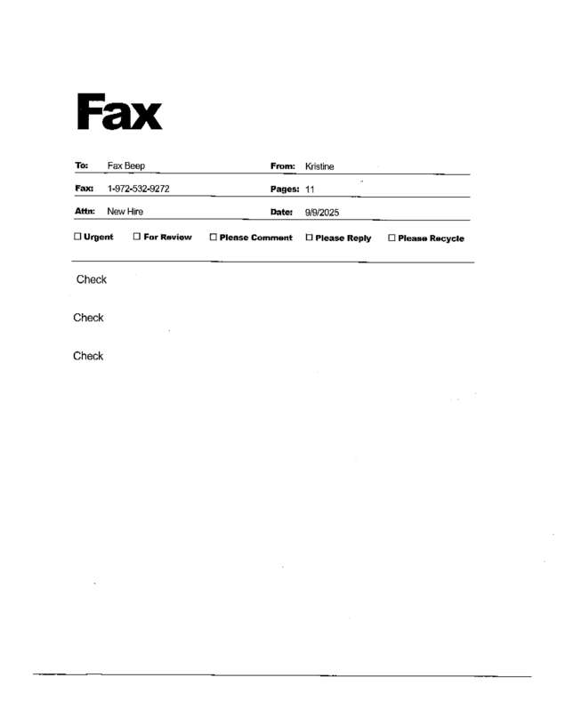 Fax page