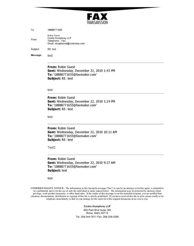 Fax page