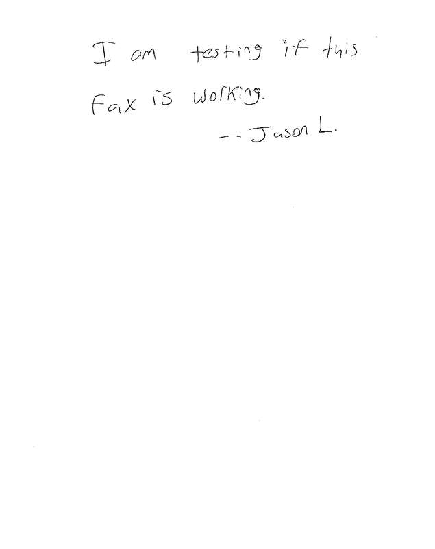Fax page