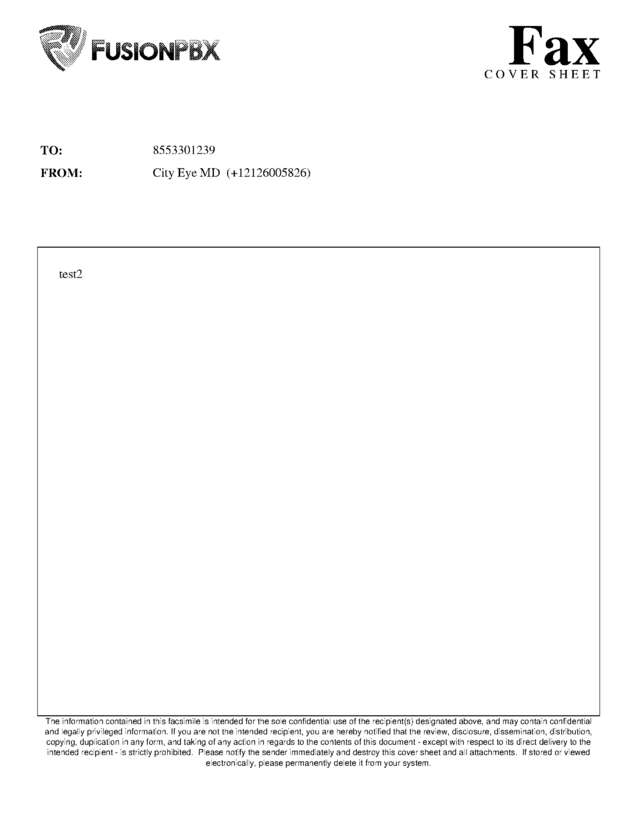 Fax page