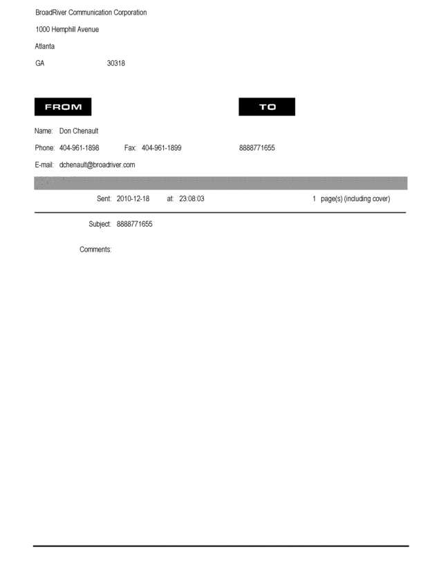 Fax page