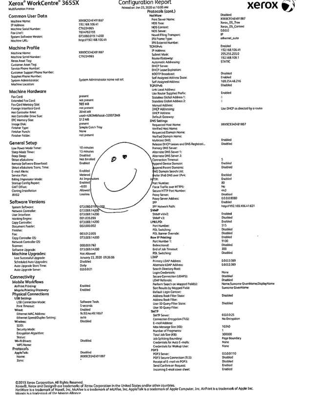 Fax page