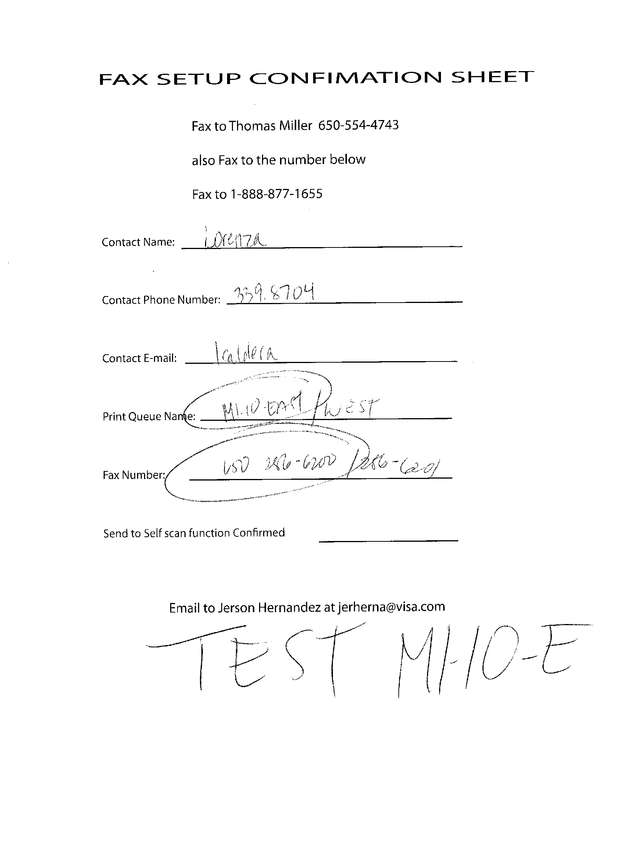 Fax page