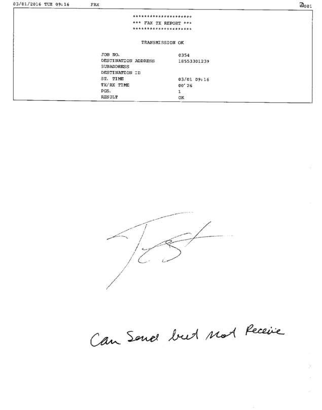 Fax page