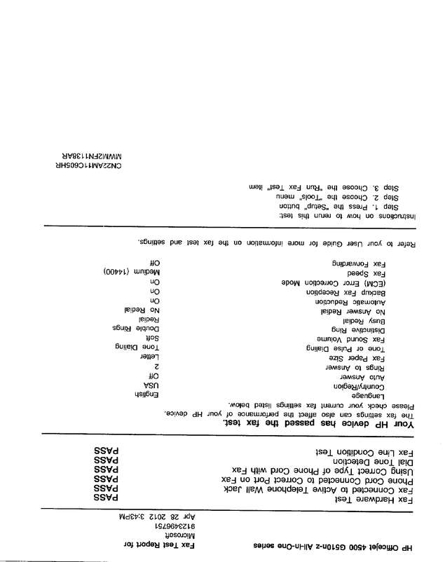 Fax page