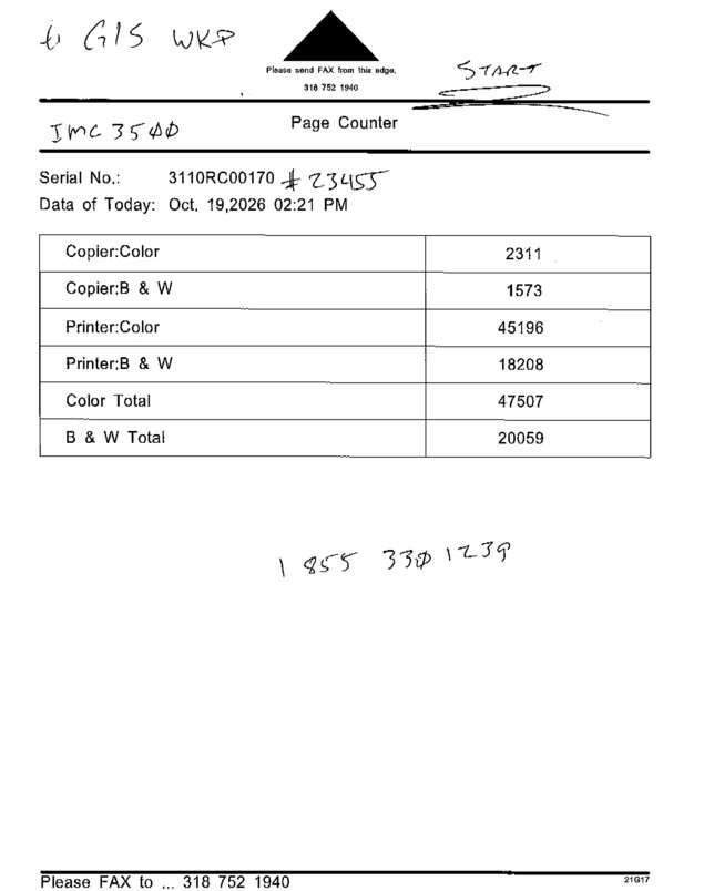 Fax page