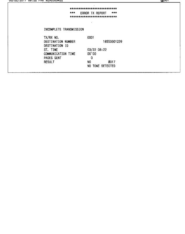 Fax page