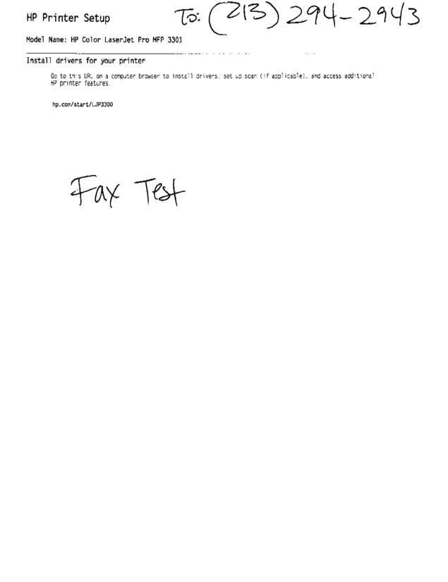 Fax page