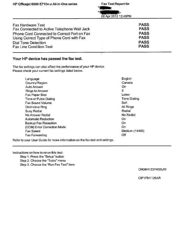 Fax page