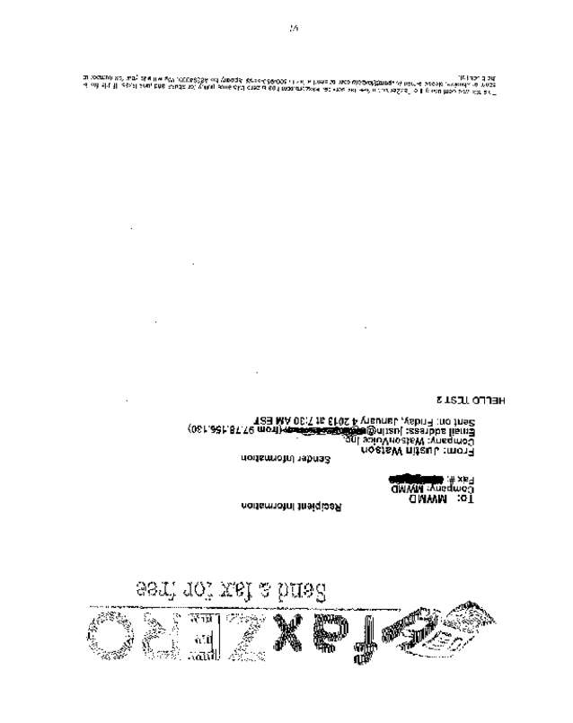 Fax page