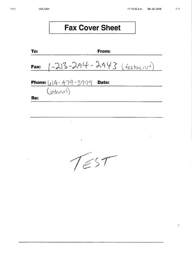 Fax page