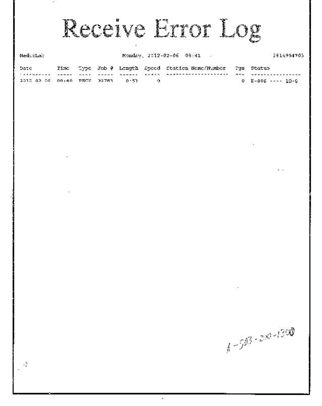Fax page