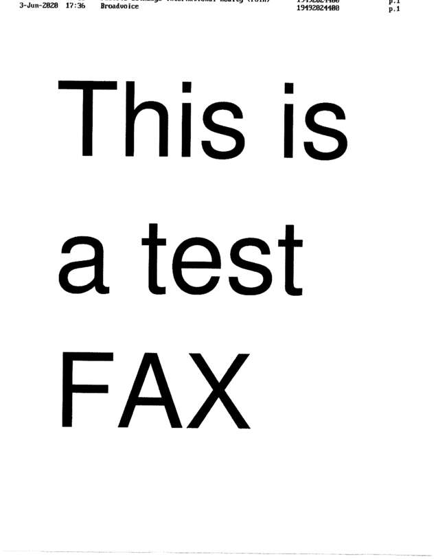 Fax page