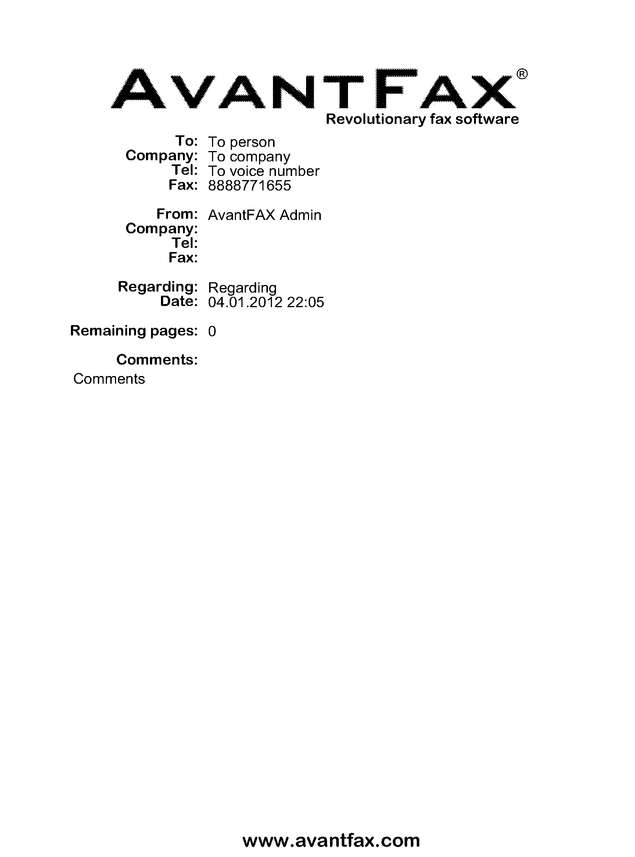 Fax page