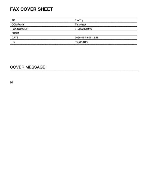 Fax page