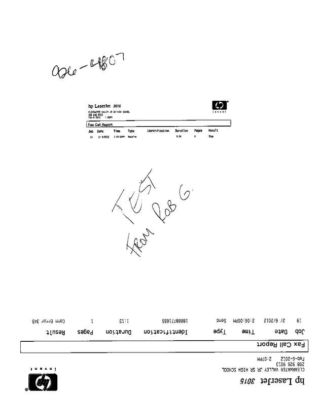 Fax page