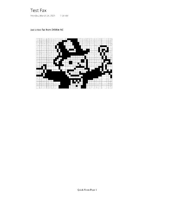 Fax page