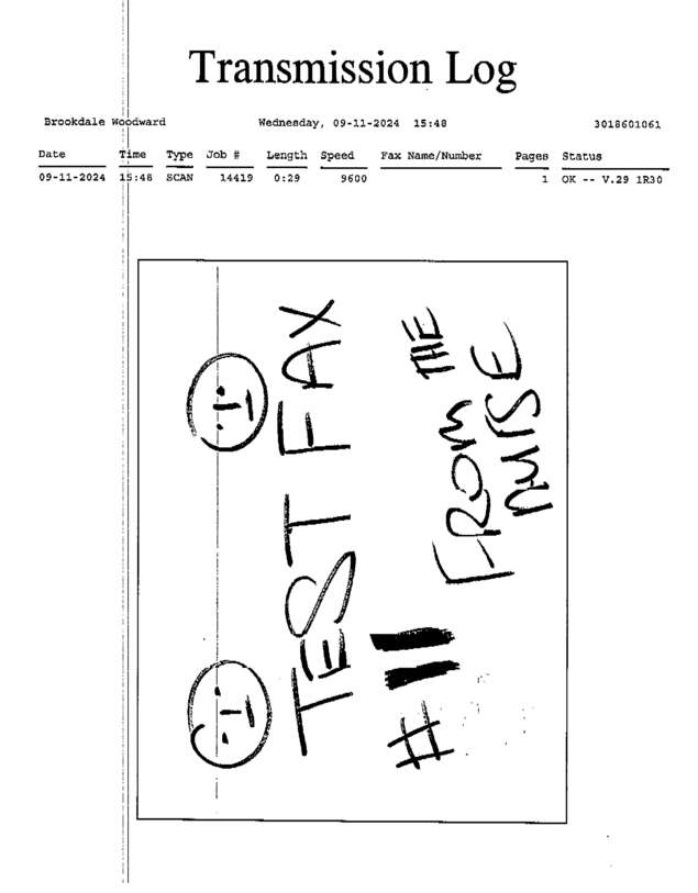 Fax page