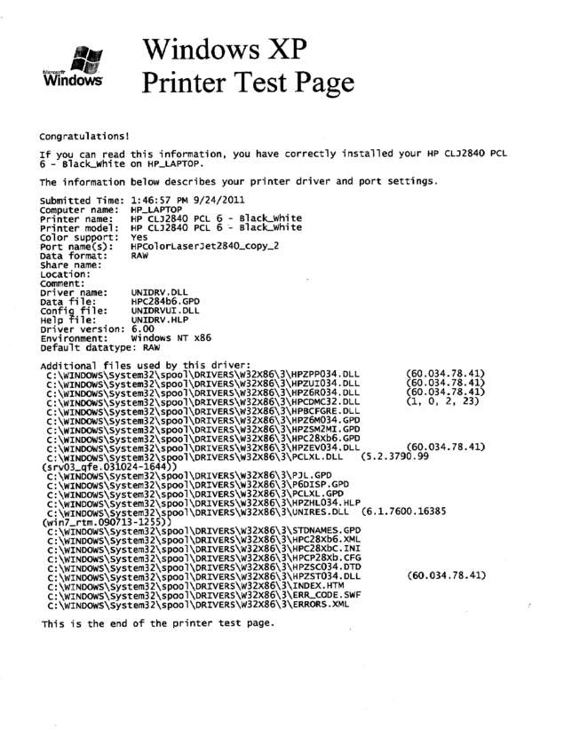 Fax page