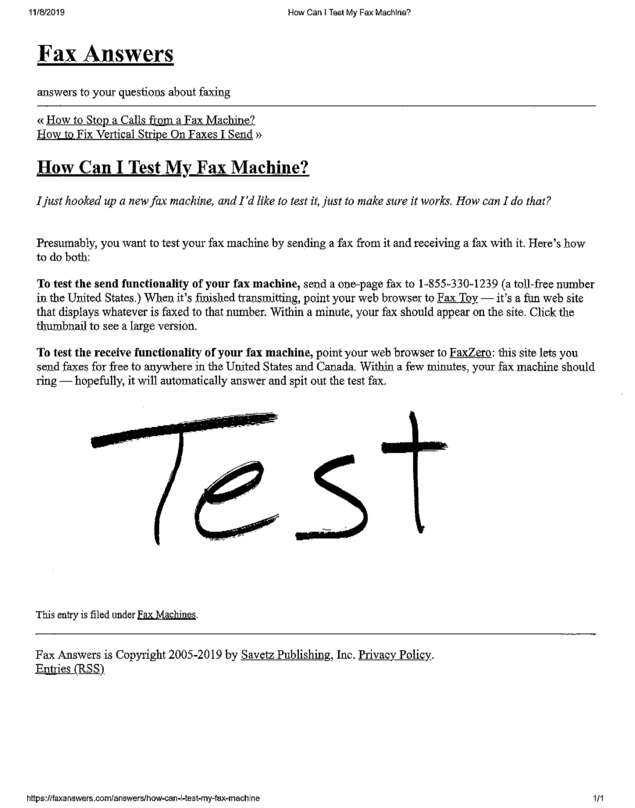 fax page