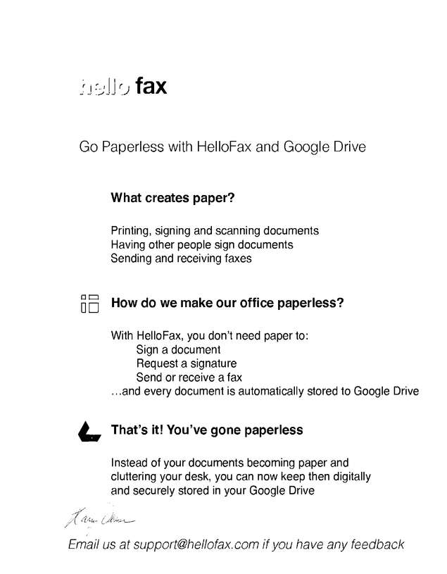 Fax page