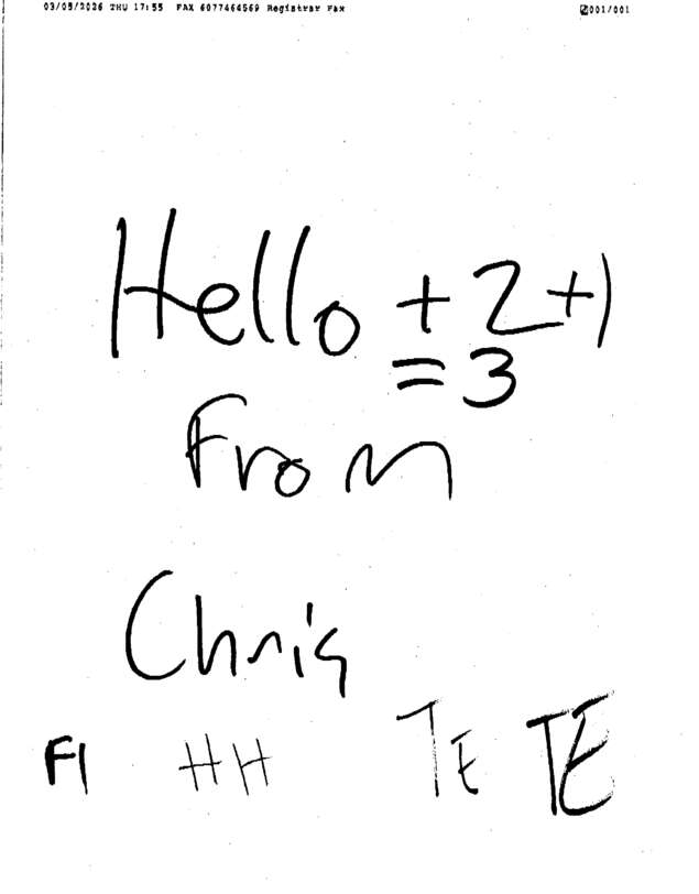 Fax page