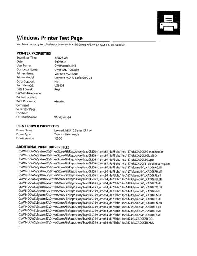 Fax page
