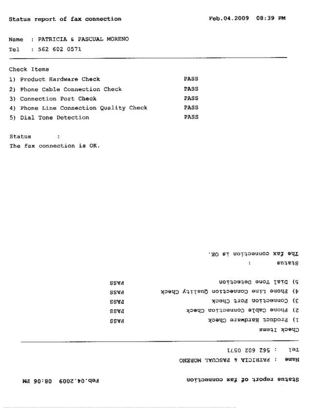 Fax page