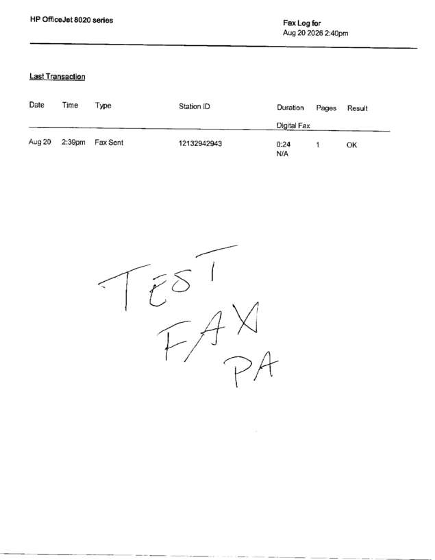 fax page
