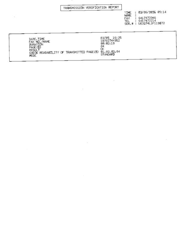 Fax page
