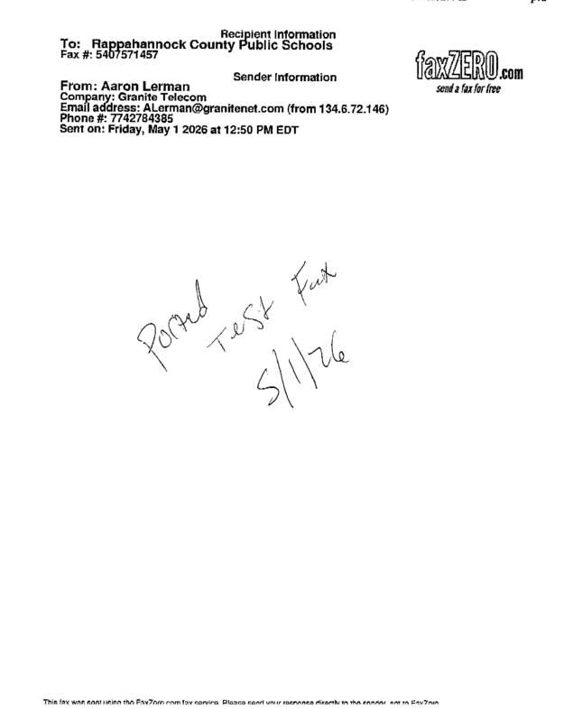 fax page