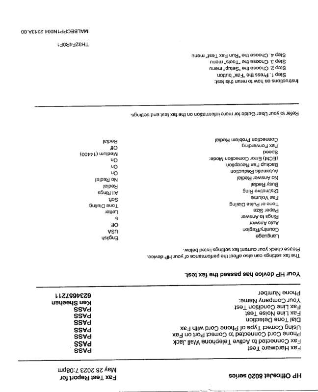 Fax page