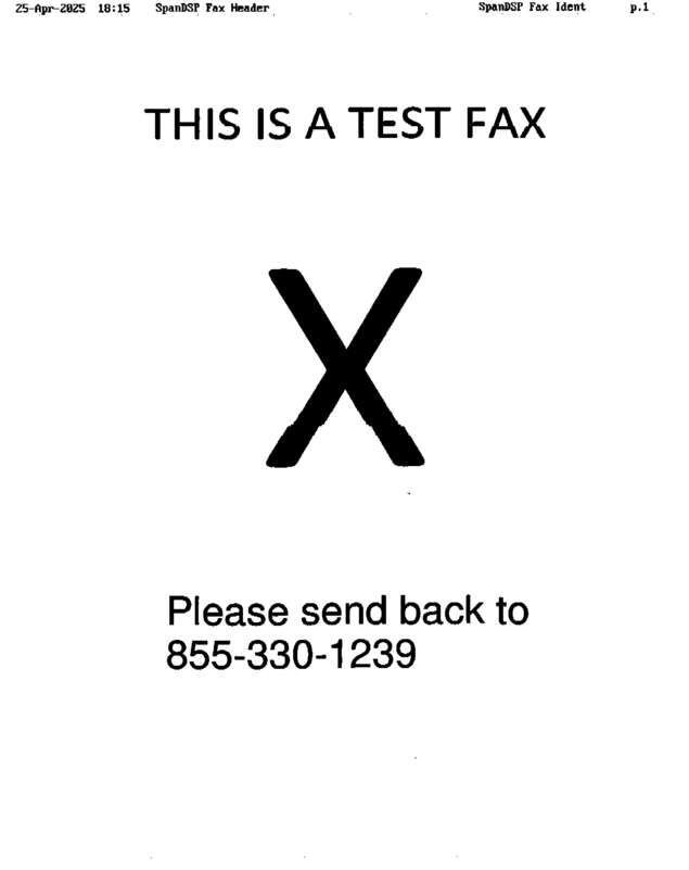 Fax page